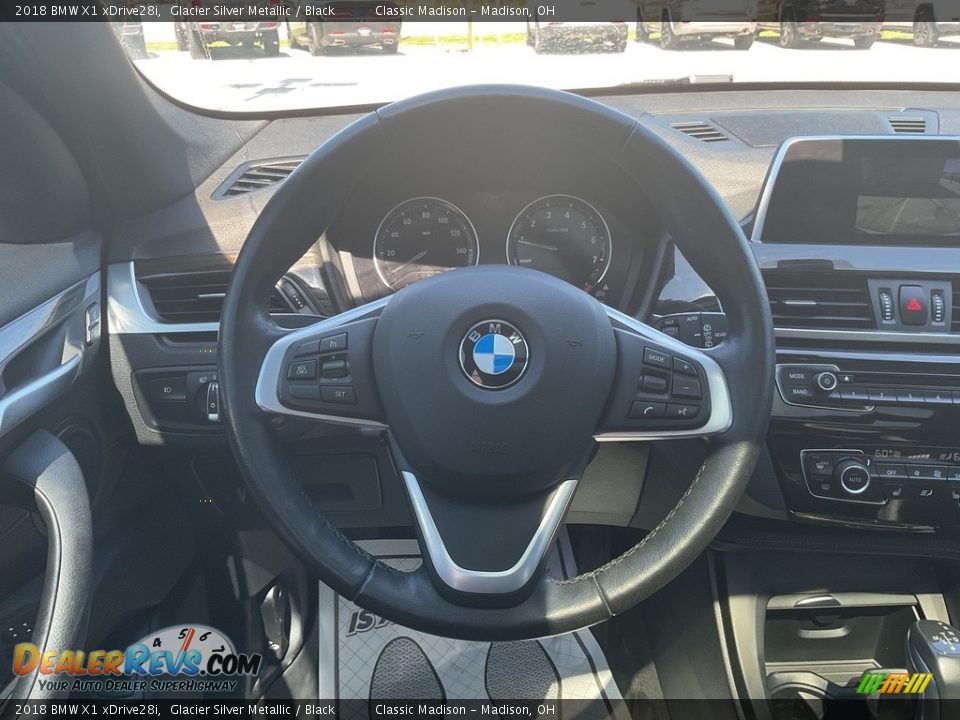 2018 BMW X1 xDrive28i Glacier Silver Metallic / Black Photo #6