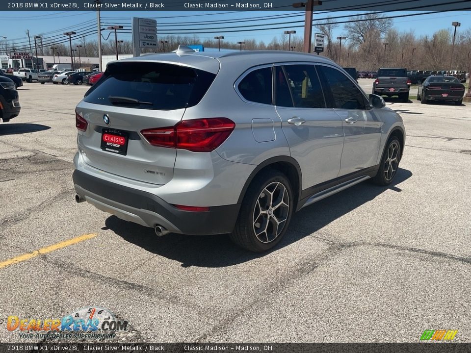 2018 BMW X1 xDrive28i Glacier Silver Metallic / Black Photo #9