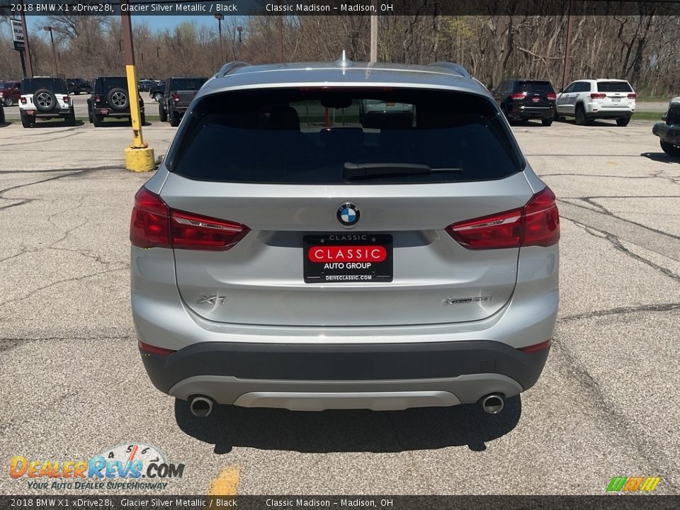 2018 BMW X1 xDrive28i Glacier Silver Metallic / Black Photo #12