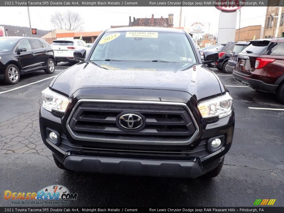 2021 Toyota Tacoma SR5 Double Cab 4x4 Midnight Black Metallic / Cement Photo #3