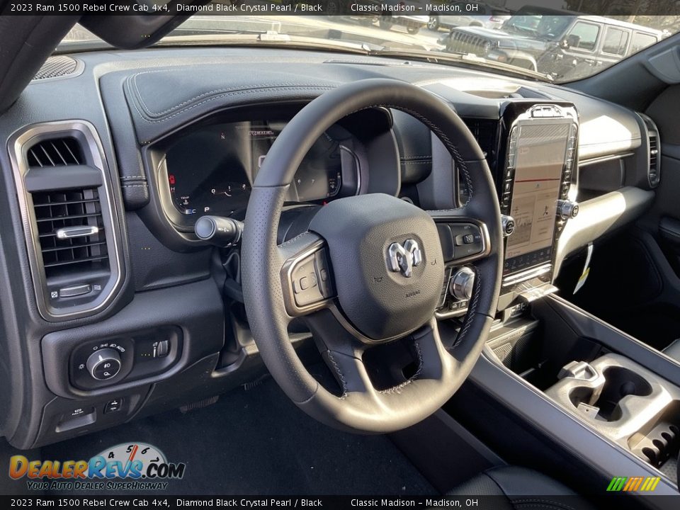 2023 Ram 1500 Rebel Crew Cab 4x4 Diamond Black Crystal Pearl / Black Photo #4