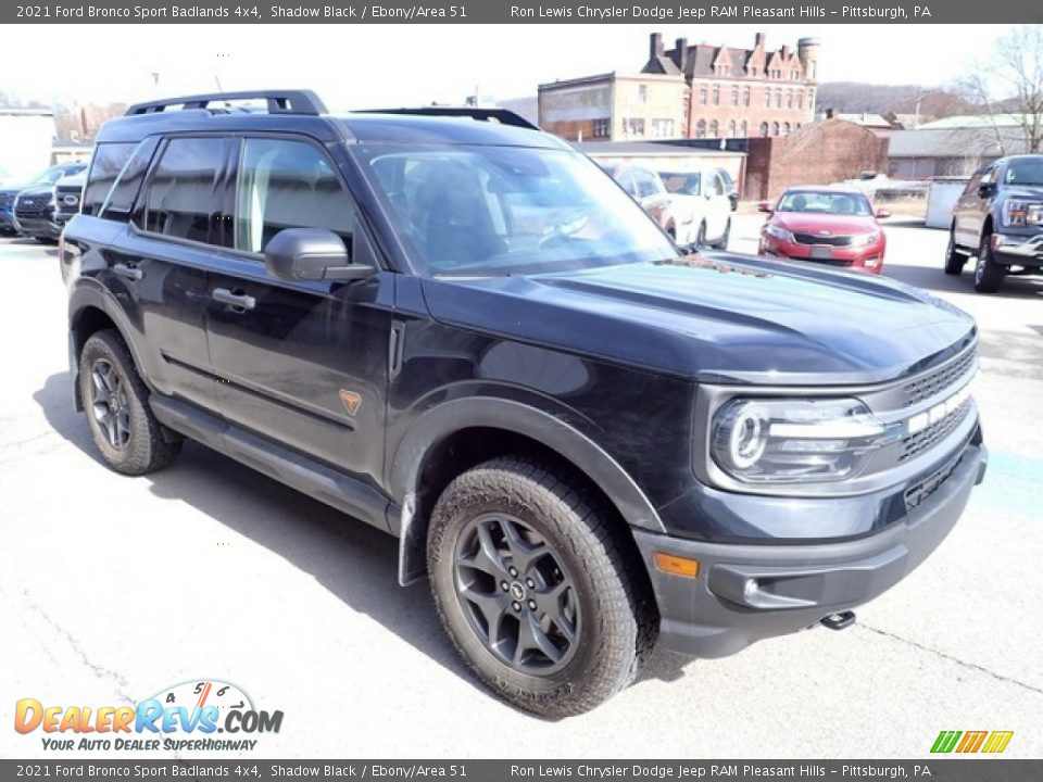 2021 Ford Bronco Sport Badlands 4x4 Shadow Black / Ebony/Area 51 Photo #2