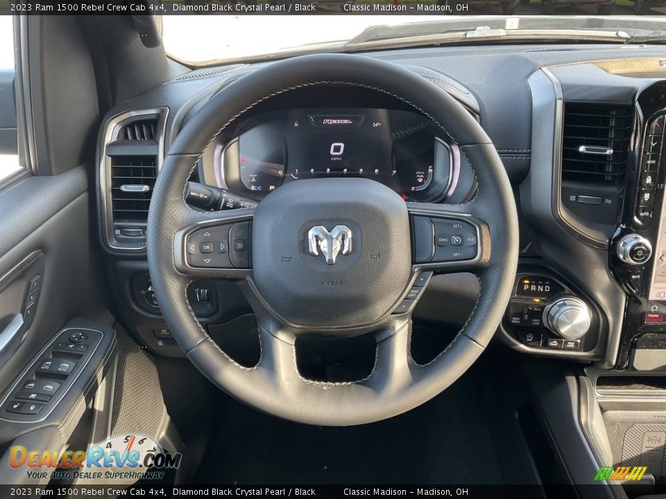 2023 Ram 1500 Rebel Crew Cab 4x4 Diamond Black Crystal Pearl / Black Photo #5