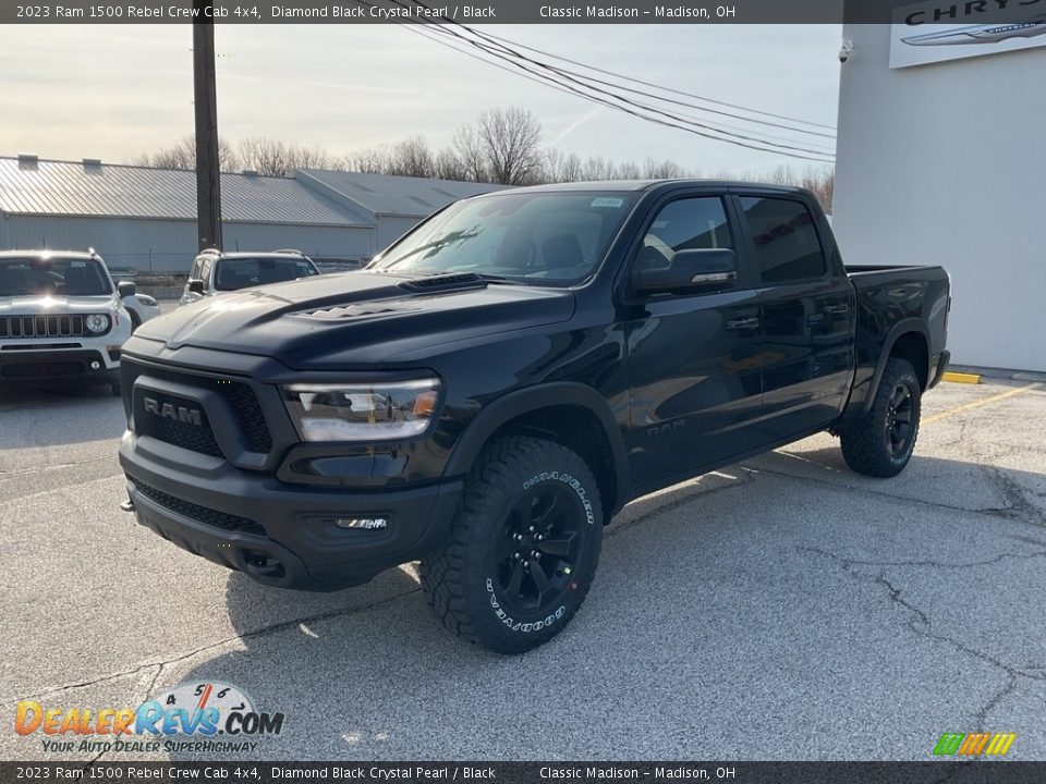 2023 Ram 1500 Rebel Crew Cab 4x4 Diamond Black Crystal Pearl / Black Photo #7