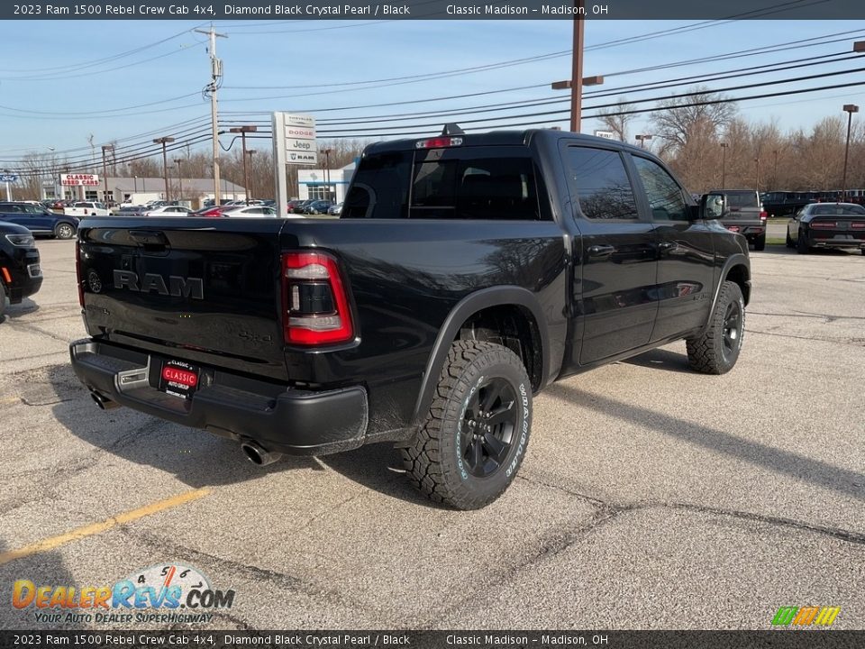 2023 Ram 1500 Rebel Crew Cab 4x4 Diamond Black Crystal Pearl / Black Photo #8