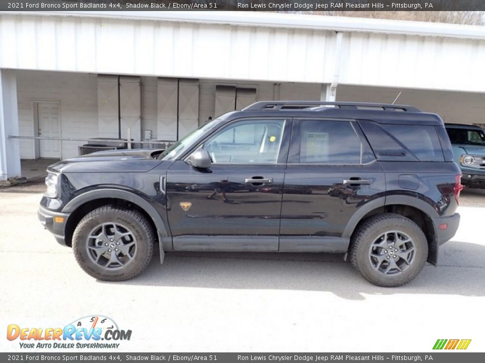 2021 Ford Bronco Sport Badlands 4x4 Shadow Black / Ebony/Area 51 Photo #5