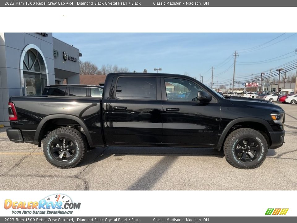 2023 Ram 1500 Rebel Crew Cab 4x4 Diamond Black Crystal Pearl / Black Photo #9
