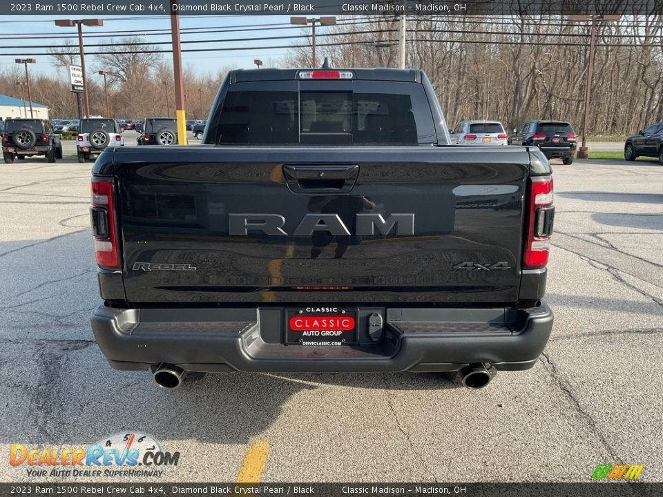 2023 Ram 1500 Rebel Crew Cab 4x4 Diamond Black Crystal Pearl / Black Photo #11