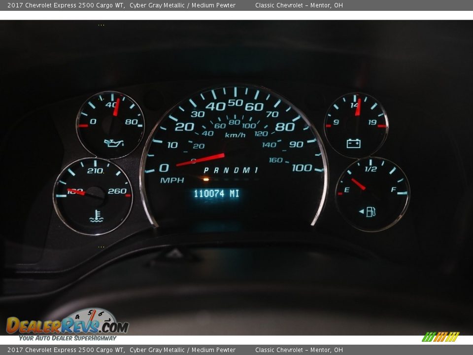 2017 Chevrolet Express 2500 Cargo WT Cyber Gray Metallic / Medium Pewter Photo #7