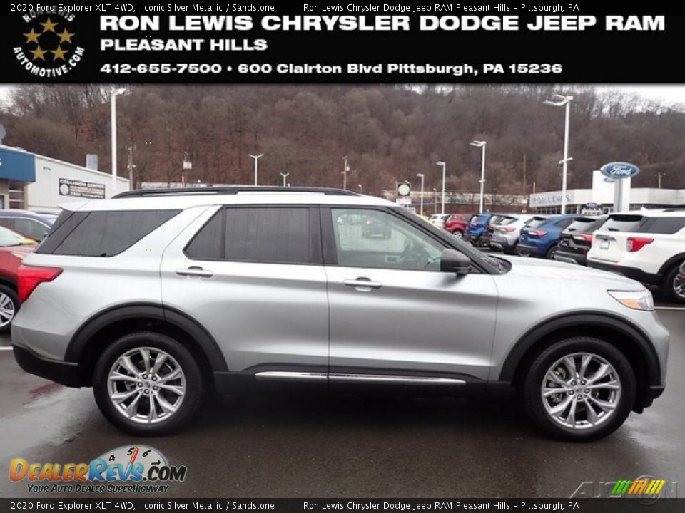 2020 Ford Explorer XLT 4WD Iconic Silver Metallic / Sandstone Photo #1