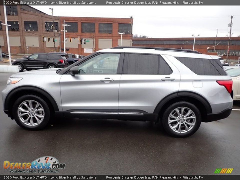 2020 Ford Explorer XLT 4WD Iconic Silver Metallic / Sandstone Photo #5