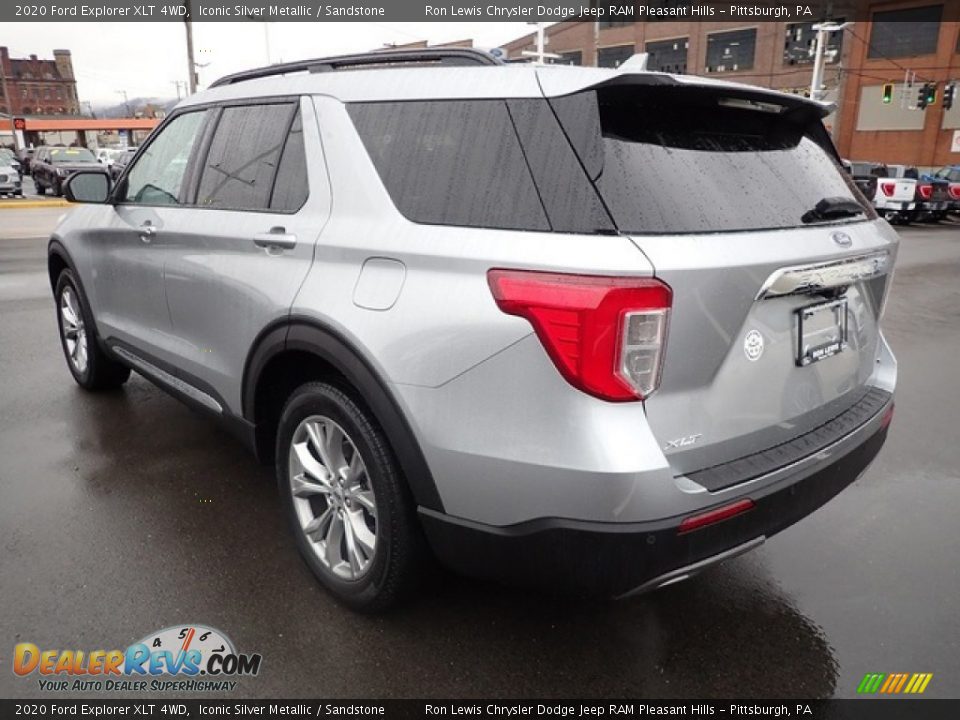 2020 Ford Explorer XLT 4WD Iconic Silver Metallic / Sandstone Photo #6