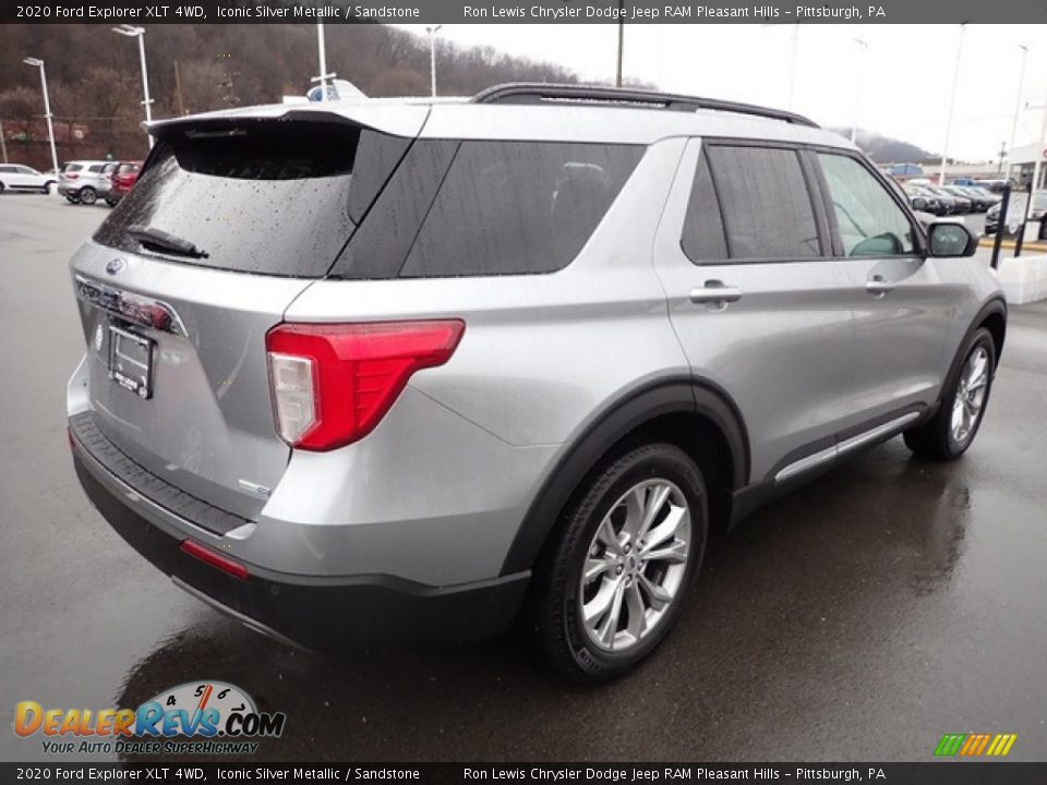 2020 Ford Explorer XLT 4WD Iconic Silver Metallic / Sandstone Photo #8