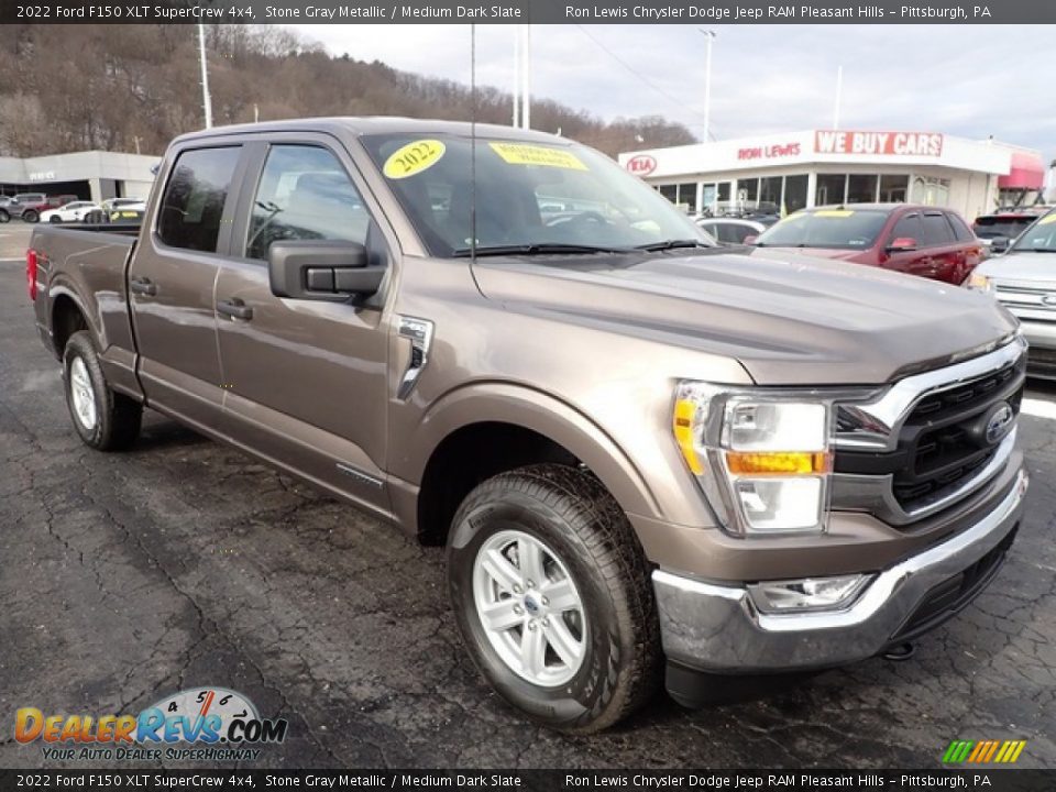 Stone Gray Metallic 2022 Ford F150 XLT SuperCrew 4x4 Photo #2