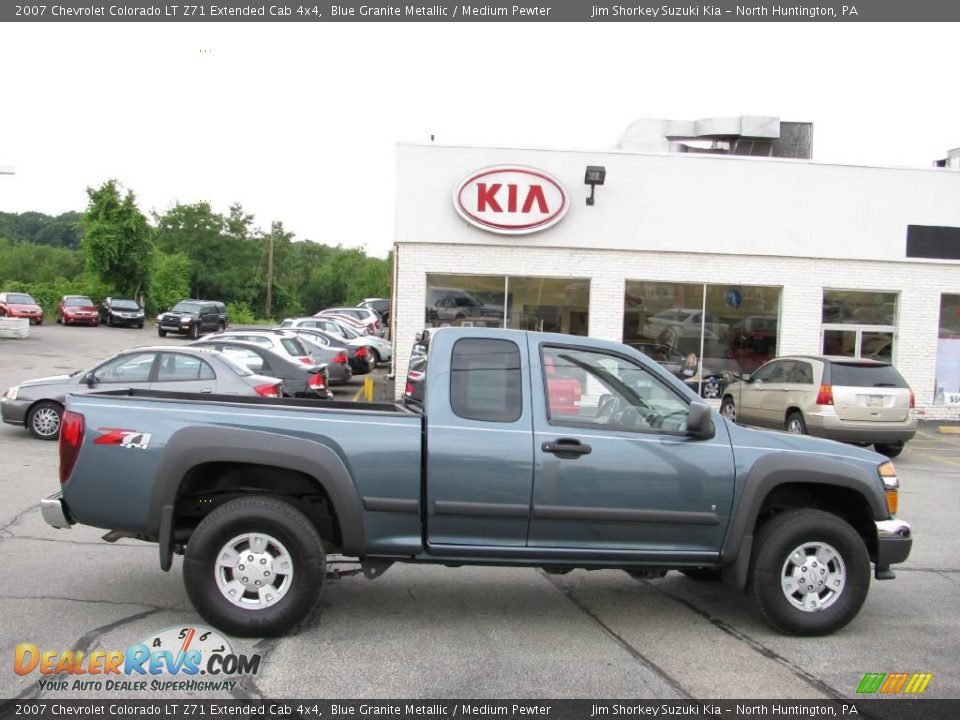 2007 Chevrolet Colorado LT Z71 Extended Cab 4x4 Blue Granite Metallic / Medium Pewter Photo #2