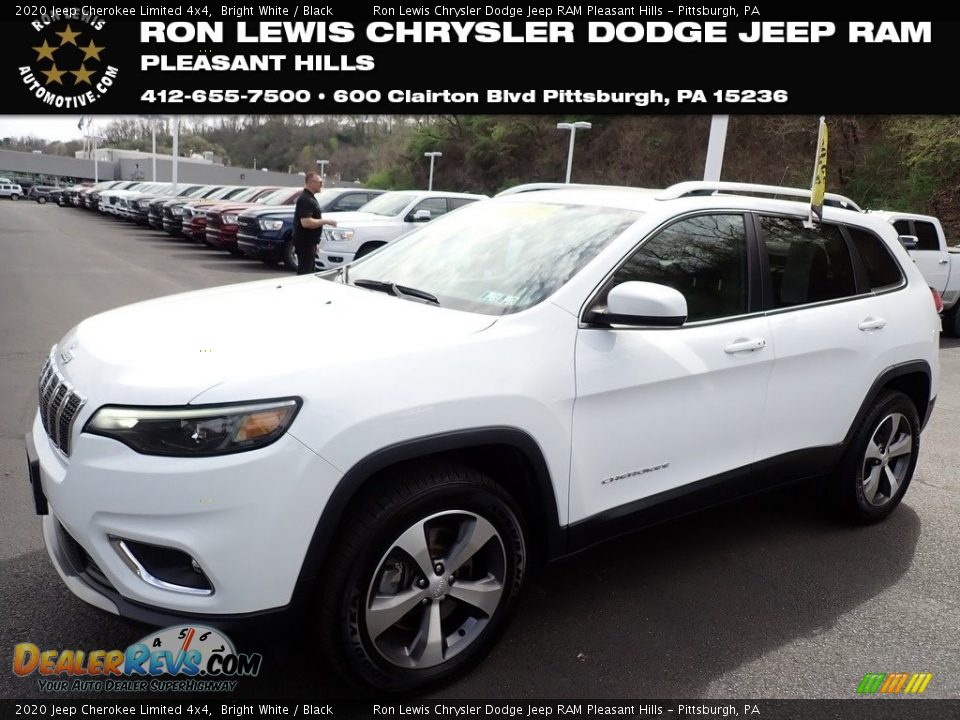 2020 Jeep Cherokee Limited 4x4 Bright White / Black Photo #1