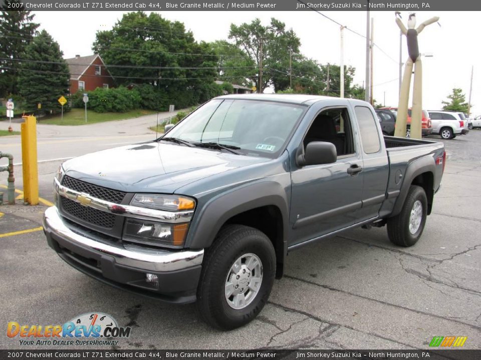 2007 Chevrolet Colorado LT Z71 Extended Cab 4x4 Blue Granite Metallic / Medium Pewter Photo #4