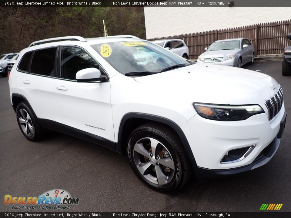 2020 Jeep Cherokee Limited 4x4 Bright White / Black Photo #8