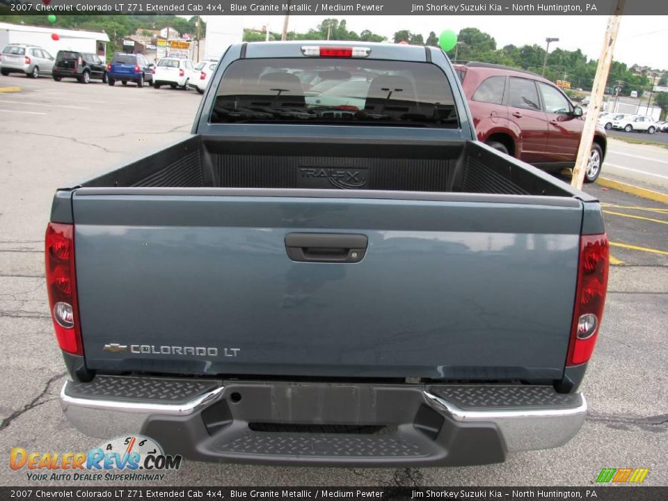 2007 Chevrolet Colorado LT Z71 Extended Cab 4x4 Blue Granite Metallic / Medium Pewter Photo #6