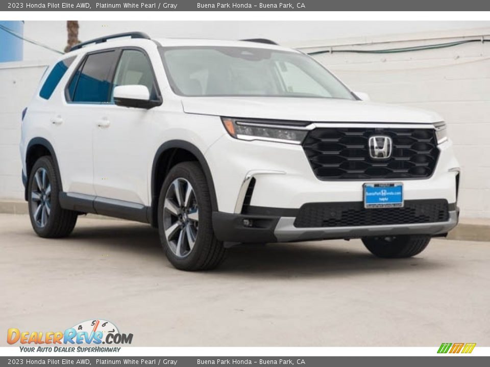 2023 Honda Pilot Elite AWD Platinum White Pearl / Gray Photo #1