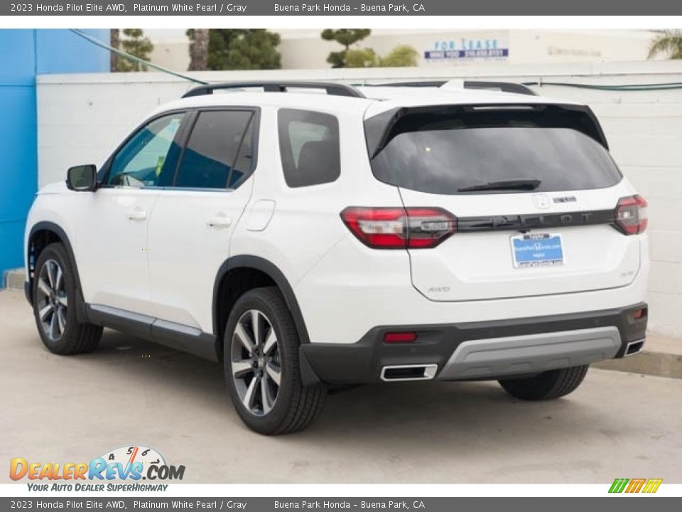 2023 Honda Pilot Elite AWD Platinum White Pearl / Gray Photo #2