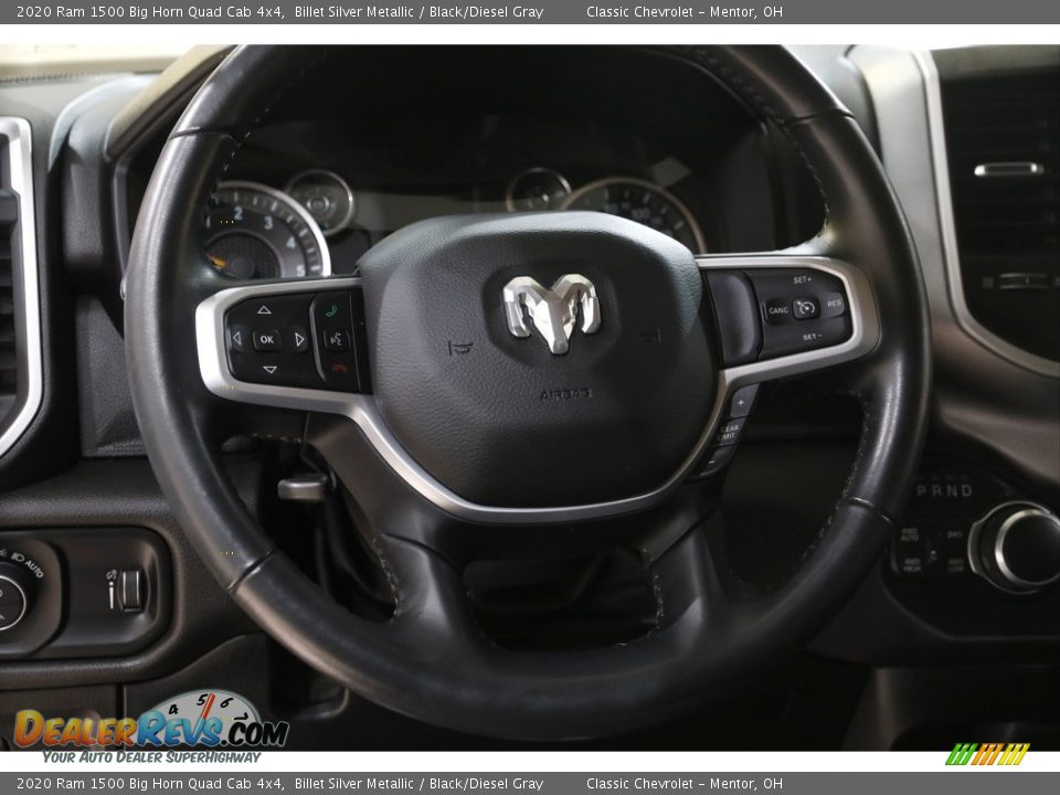 2020 Ram 1500 Big Horn Quad Cab 4x4 Billet Silver Metallic / Black/Diesel Gray Photo #7