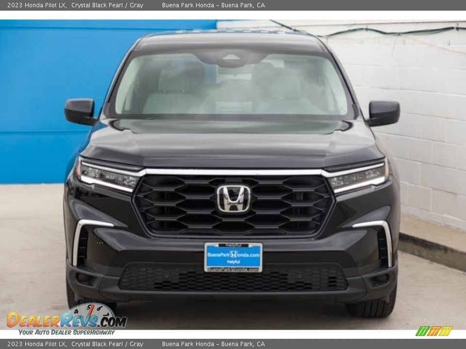 2023 Honda Pilot LX Crystal Black Pearl / Gray Photo #3