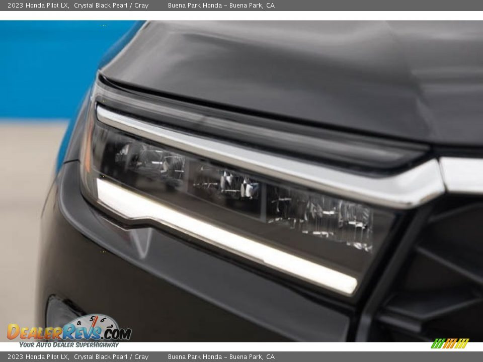 2023 Honda Pilot LX Crystal Black Pearl / Gray Photo #4