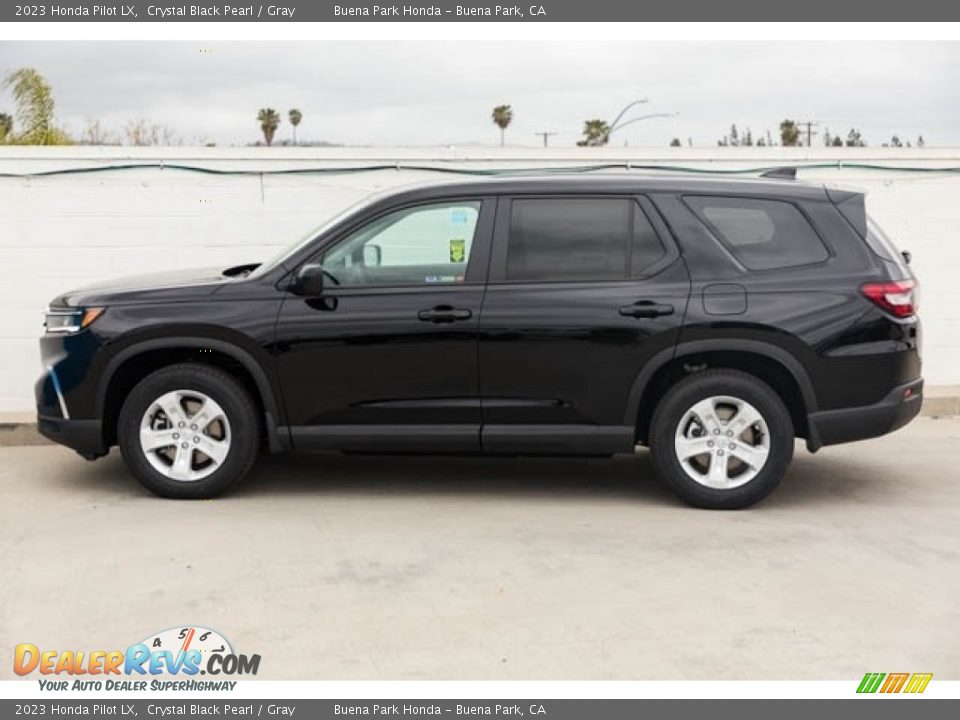 2023 Honda Pilot LX Crystal Black Pearl / Gray Photo #6