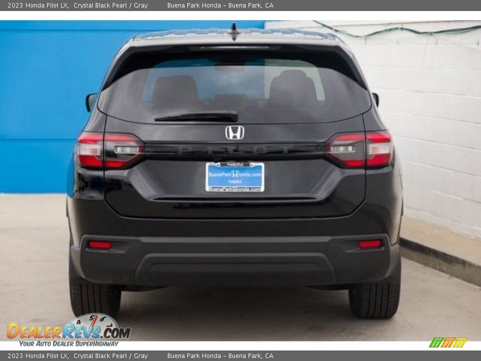 2023 Honda Pilot LX Crystal Black Pearl / Gray Photo #7