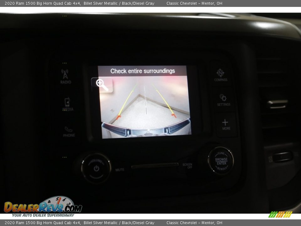 2020 Ram 1500 Big Horn Quad Cab 4x4 Billet Silver Metallic / Black/Diesel Gray Photo #13