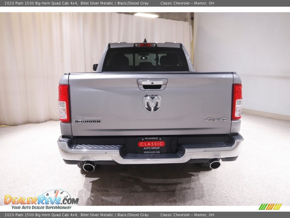 2020 Ram 1500 Big Horn Quad Cab 4x4 Billet Silver Metallic / Black/Diesel Gray Photo #19