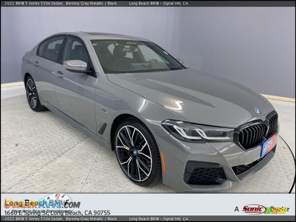 2022 BMW 5 Series 530e Sedan Bernina Gray Metallic / Black Photo #1