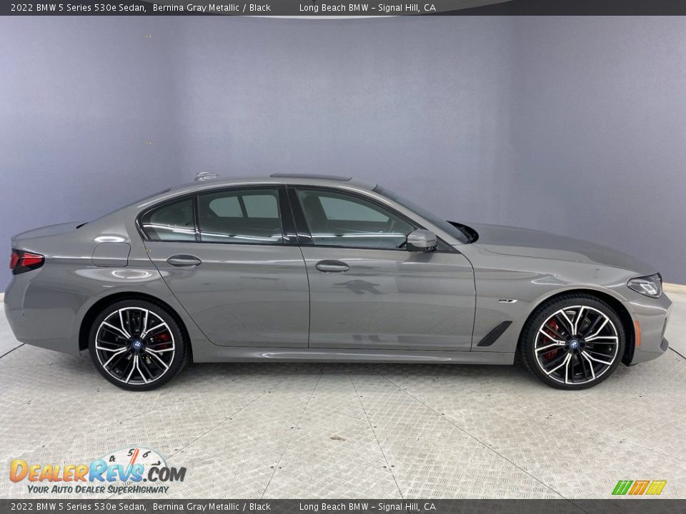 2022 BMW 5 Series 530e Sedan Bernina Gray Metallic / Black Photo #5