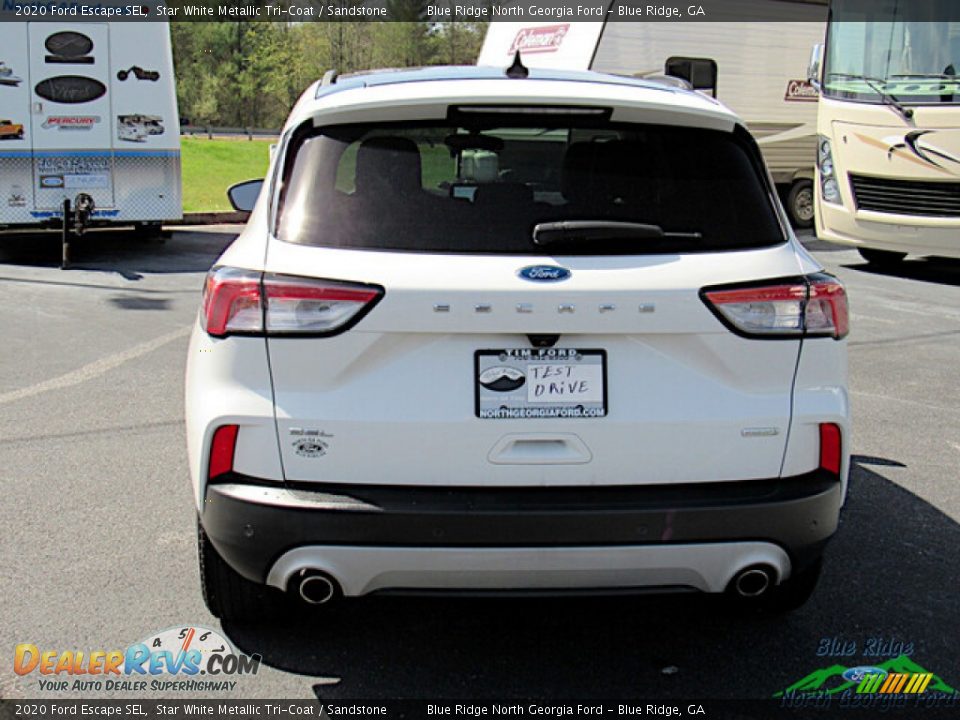 2020 Ford Escape SEL Star White Metallic Tri-Coat / Sandstone Photo #4