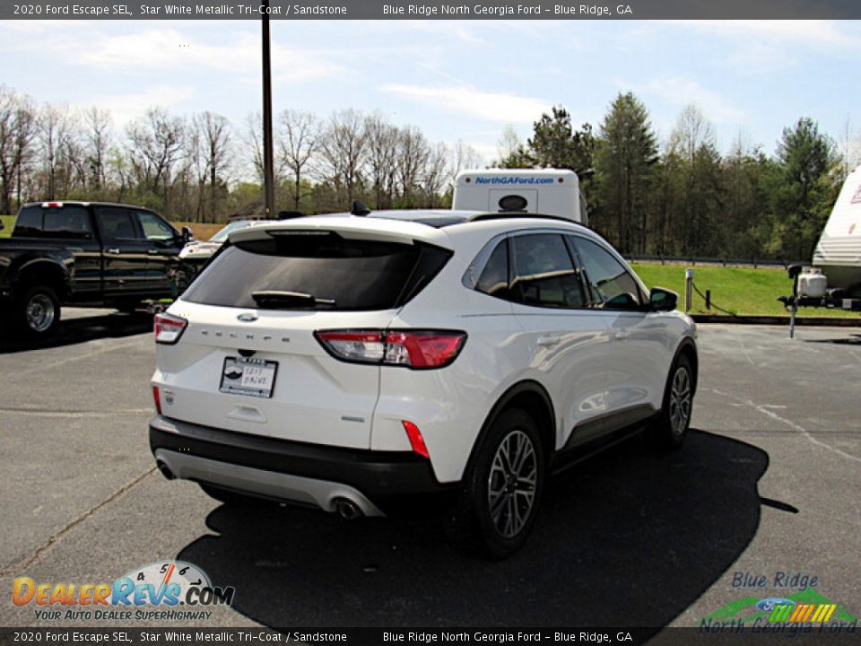 2020 Ford Escape SEL Star White Metallic Tri-Coat / Sandstone Photo #5