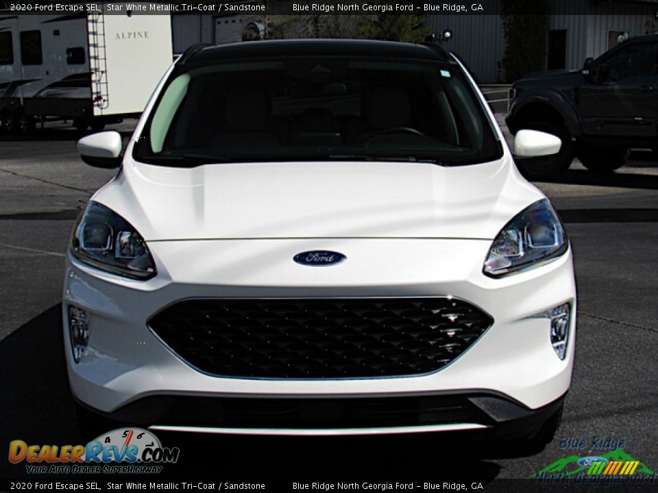 2020 Ford Escape SEL Star White Metallic Tri-Coat / Sandstone Photo #8