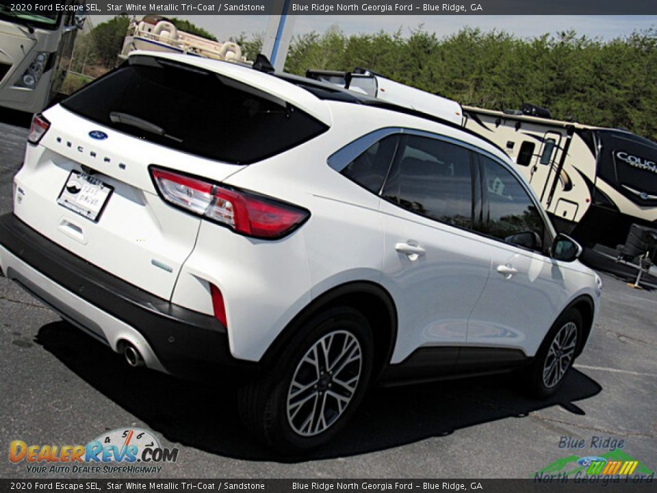 2020 Ford Escape SEL Star White Metallic Tri-Coat / Sandstone Photo #29