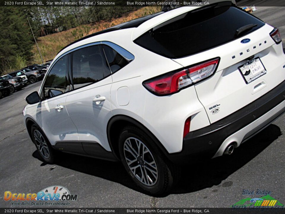 2020 Ford Escape SEL Star White Metallic Tri-Coat / Sandstone Photo #30