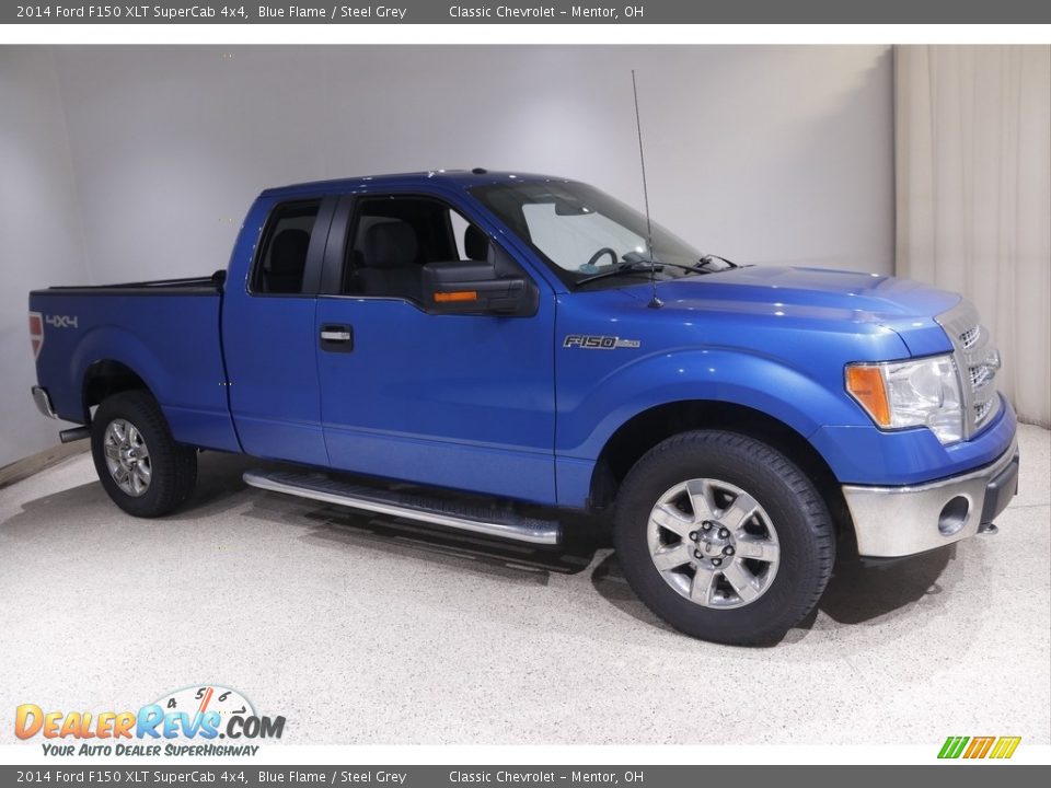 2014 Ford F150 XLT SuperCab 4x4 Blue Flame / Steel Grey Photo #1