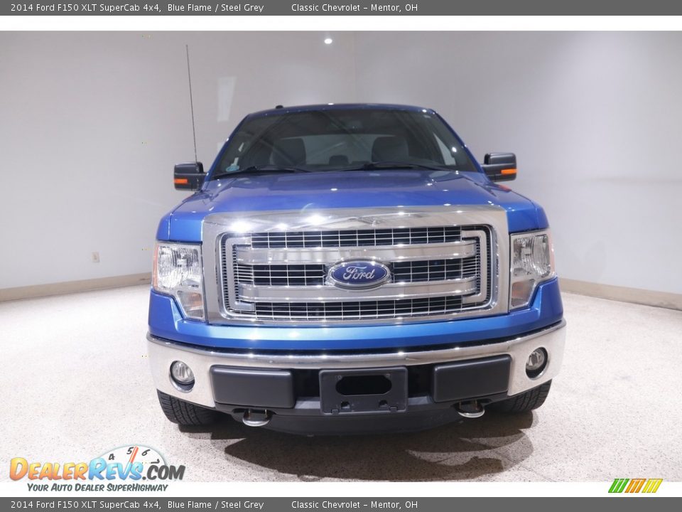 2014 Ford F150 XLT SuperCab 4x4 Blue Flame / Steel Grey Photo #2