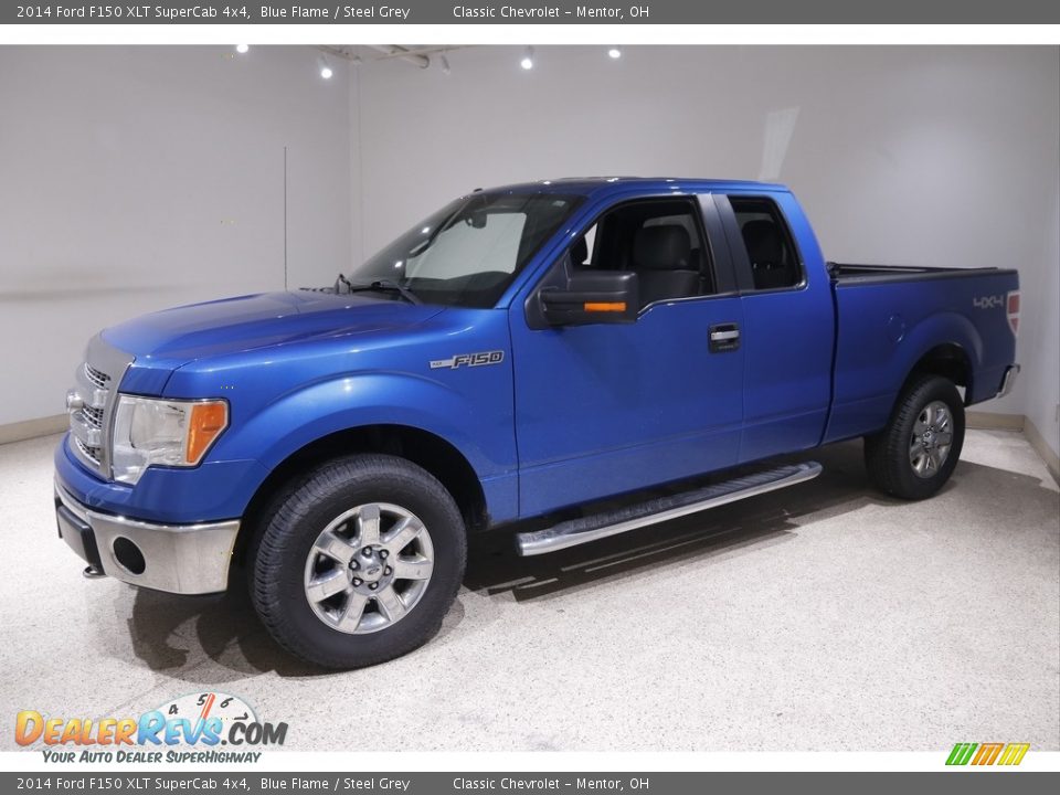 2014 Ford F150 XLT SuperCab 4x4 Blue Flame / Steel Grey Photo #3