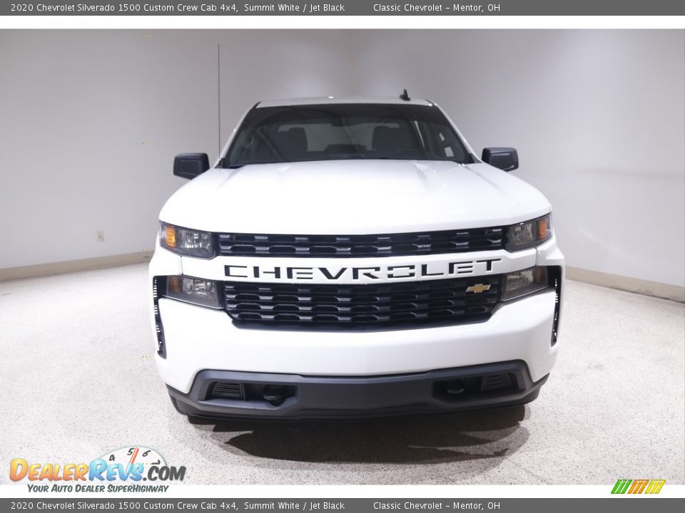 2020 Chevrolet Silverado 1500 Custom Crew Cab 4x4 Summit White / Jet Black Photo #2