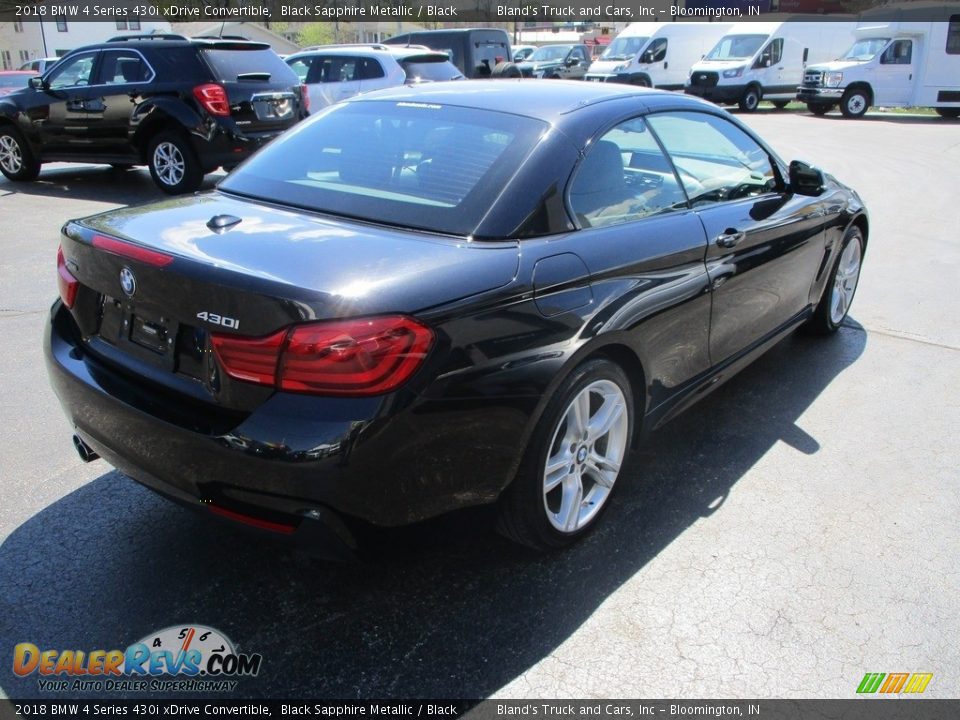 2018 BMW 4 Series 430i xDrive Convertible Black Sapphire Metallic / Black Photo #5