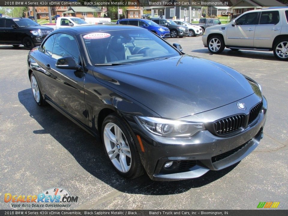 2018 BMW 4 Series 430i xDrive Convertible Black Sapphire Metallic / Black Photo #6