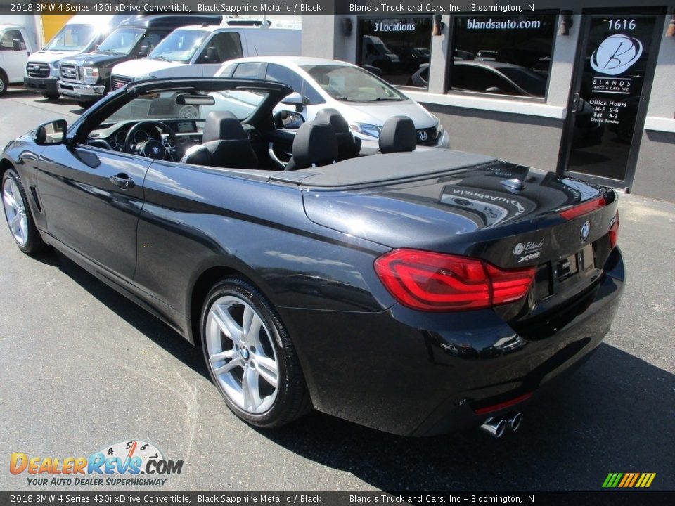 2018 BMW 4 Series 430i xDrive Convertible Black Sapphire Metallic / Black Photo #28