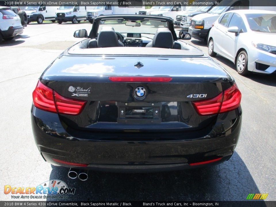 2018 BMW 4 Series 430i xDrive Convertible Black Sapphire Metallic / Black Photo #31