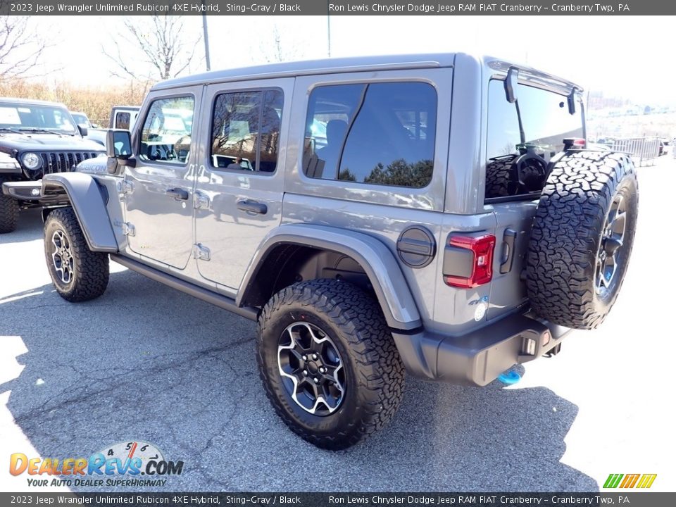 2023 Jeep Wrangler Unlimited Rubicon 4XE Hybrid Sting-Gray / Black Photo #3