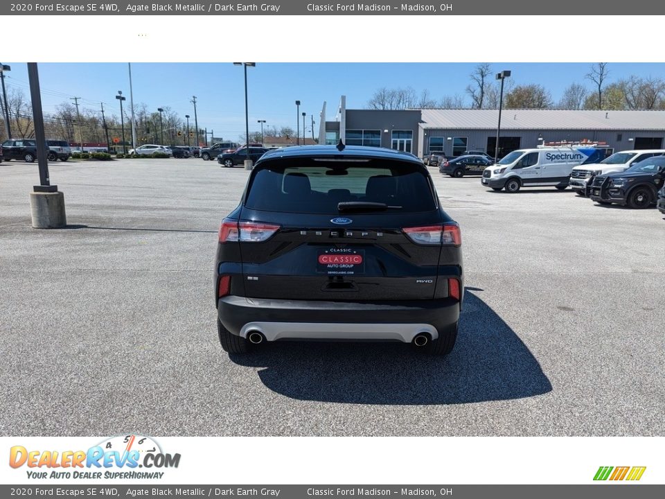 2020 Ford Escape SE 4WD Agate Black Metallic / Dark Earth Gray Photo #4
