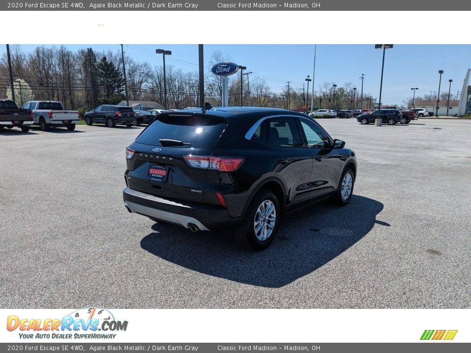 2020 Ford Escape SE 4WD Agate Black Metallic / Dark Earth Gray Photo #5